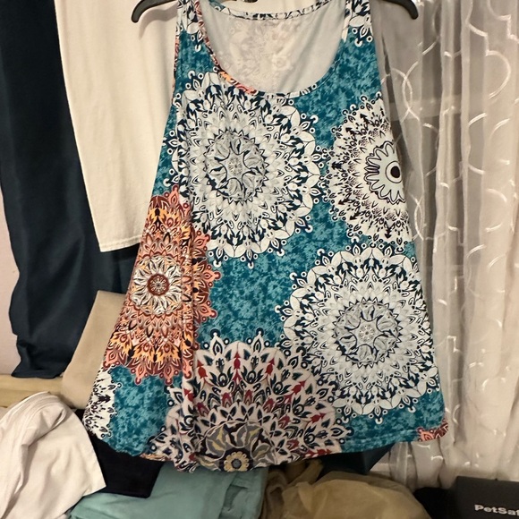 Tops - 3XL Light Gray Polyester Spandex Dressy tank top